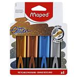Набор текст-маркеров 4 цв. Maped 742000 металлик с блестками