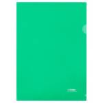 Папка-уголок А4 СТАММ 180мкм прозрачная зеленая ММ-30945