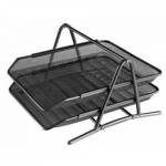 Лоток горизонтальный 2-х секц. металлический черный 9207