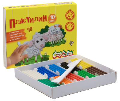 Пластилин 10 цв. Каляка-маляка 150 гр ПКМ10 