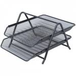 Лоток горизонтальный 2-х секц. металлический Berlingo Steel&Style черный 41022