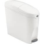 Ведро-контейнер для мусора 20 л. с педалью белое Luscan Slim 2019360