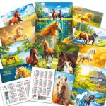 Календари карманные 50 штук 2026 набор ассорти 9737