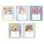 Тетрадь 12 л. (линия) К-Э Милые зверята выб.лак, блестки ТЛБ128876