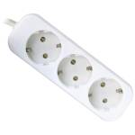 Удлинитель Defender E318, 3 розетки, с заземлением, 1.8м, белый  99221