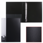 Папка с 4-мя кольцами 18 мм Бюрократ 0818/4RBLCK 816558 черный