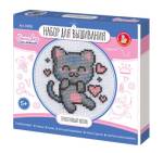 Набор для вышивания Счастливый котик с пяльцами 05622