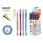 Ручка шариковая 0,5 GOLD Mazari М-5739-70B синяя стерж М-7905