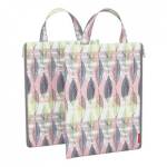 Папка текстильная на молнии А4 ЕК Flora с ручкой вертик. 49055