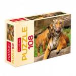 Пазлы 108 эл. А4 Тигрица с тигренком 108П34_09213