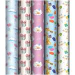 Упаковочная бумага 70х100 лист MESHU День Рождения MS_53490 ассорти