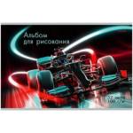 Альбом д\рис. 32 л. Проф-Пресс Автомобиль для гонок мел.картон 32-5124