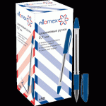 Ручка шарик. Attomex 5073851 0,7 с рез. дер. синяя