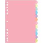 Разделитель А5 12 л. без индексации цвет. пластик deVENTE Pastel 3051308 