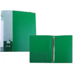 Папка с 4-мя кольцами 27 мм Бюрократ 0827/4RGRN 816567 зеленый