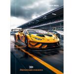 Записная книжка А7 64 л. П-П Желтая спортивная машина 64-1680