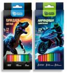 Карандаши цв. 12 цв. Schoolformat Микс для мальчиков  КЦ12-ММК