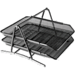 Лоток горизонтальный 2-х секц. металлический deVENTE 3101702 черный