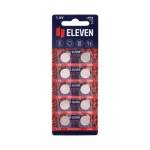 Батарейка G13 (357, LR1154, V13GA, AG13, RW82, G13, A76, LR44) Eleven алкалин. 10 шт. ВС10 301757
