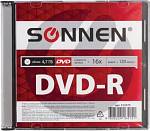 Диск DVD-R SONNEN 4.7Gb 16х Slim Case 512575