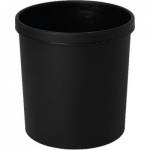 Корзина для бумаг 12 л. deVENTE 4106801 цельная черная круглая