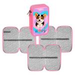 Пенал 3 секц. deVente 7013403 Corgi прямоугольный на молнии