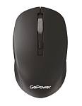 Мышь беспроводная GoPower USB/bluetooth бесшумная Soft-Touch перезаряжаемая черный GPM04 