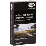 Краски акв. худож. 12 цв. Гамма Старый мастер кюветы, мет.коробка 2,6мл. 200622 0112