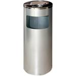 Урна с пепельницей 30 л. Титан серый металлик Ц250Н