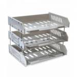 Лоток горизонтальный 3-х секц. (серый) СТАММ СИТИ ЛТ561 на металл. стержнях 30703/ЛТГ-30703