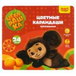 Карандаши цв. 24 цв. Мульти-Пульти Чебурашка СРЧБ_53000 трехгр. метал.пенал