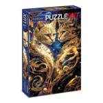 Пазлы 500 эл. А2 Магические коты 500П32лоф_33356 3D фольга