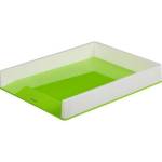 Лоток горизонтальный Leitz зелен/белый 877396