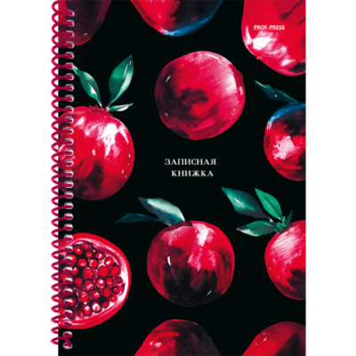 Записная книжка А5 80 л. (спираль) П-П Яркие гранаты 80-3776