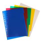 Разделитель А4 5 л. без индексации цвет. пластик Office-2000 