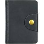 Визитница на 18 карм. OfficeSpace на кнопке 312563 10х7 кожа черная