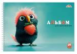Альбом д\рис. 40 л. (спираль) Апплика Смешной попугай мел.картон С0225-86