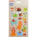 Наклейки объемные deVENTE 8004004 Soft touch animals