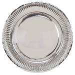 Тарелка фольгир. серебряная 23см 6шт 1502-3779