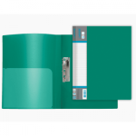 Папка с бок. зажимом и карманом deVente 3110700 зеленая