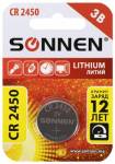 Батарейка CR2450 Sonnen Lithium 1шт блистер 455601