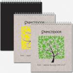 Блокнот Sketchbook 20 л. 170х200 гребень 2622/673209 черная бумага 140 гр