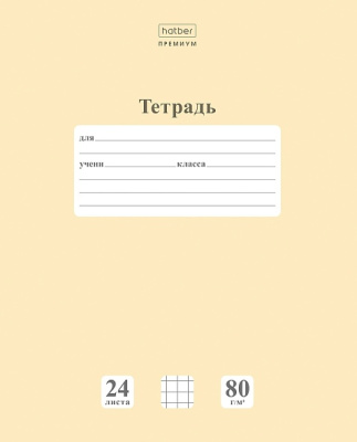 Тетрадь 24 л. (клетка) Хатбер Ньютон Лунный камень 80 гр. 24Т5A1_05058