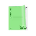 Тетрадь 96 л. (клетка) БиДжи Однотонный Неон салатовый пластик. обложка Т5ск96_пл 06454