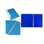 Папка с 4-мя кольцами 27 мм Бюрократ 0827/4RBLU 816565 синий
