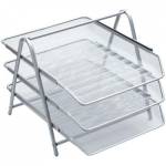 Лоток горизонтальный 3-х секц. металлический Berlingo Steel&Style серебро 41031