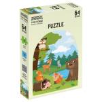Пазлы 64 эл. А4 Звери у реки ПК64_54549