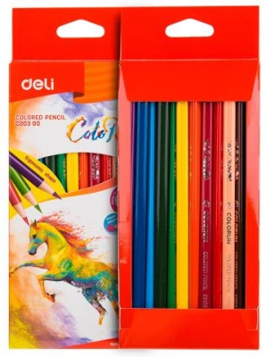 Карандаши цв. 12 цв. Deli ColoRun трехгран. EC00300