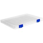 Контейнер для документов А4 ПД11 прозрачный синие защелки