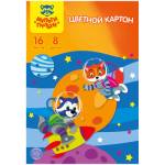 Картон цветной А4 16 л. 8 цв. Мульти-Пульти немел.в папке КЦнм8-16_13978